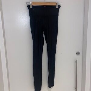 Spanx metallic black leggings size small